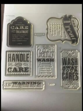 Art Philosophy Clear Stamp Set - Silver Accent Home Office Crafts